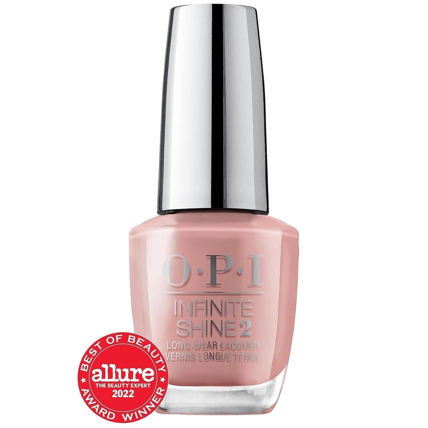 OPI Infinite Shine 2 Long-Wear Lacquer, Barefoot in Barcelona, Nude Long-Lasting Nail Polish, 0.5 Fl Oz