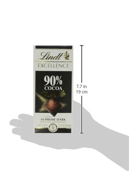 EXCELLENCE 90% Cocoa Dark Chocolate Candy Bar, Dark Chocolate, 3.5 Oz. Bar