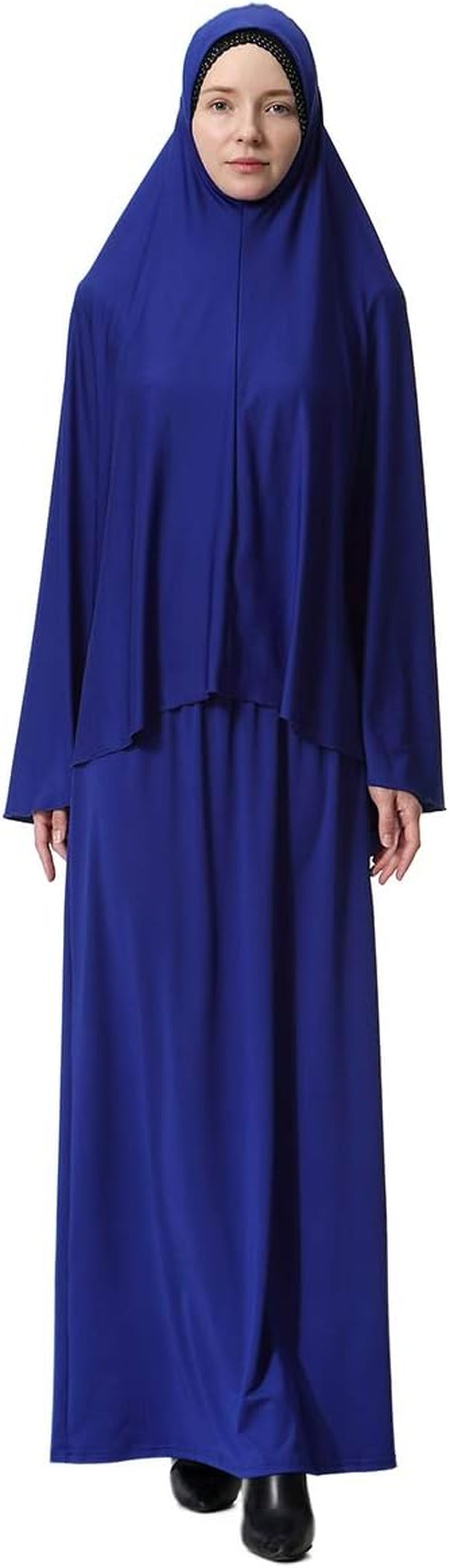 Muslim Islamic Women'S Khimar 2Pcs Sets Soft Distinctive Prayer Dress Hijab Abaya Suit(10 Colors Available)