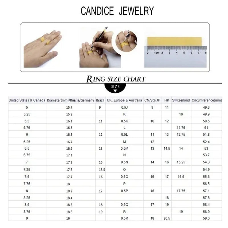CANDICE Fashion Party Jewelry Set Sterling Silver Round Cut Blue Crystal Pendant Necklace Earrings Ring Set For Lady