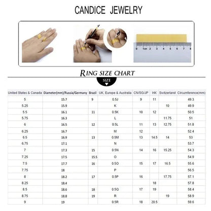 CANDICE Fashion Party Jewelry Set Sterling Silver Round Cut Blue Crystal Pendant Necklace Earrings Ring Set For Lady