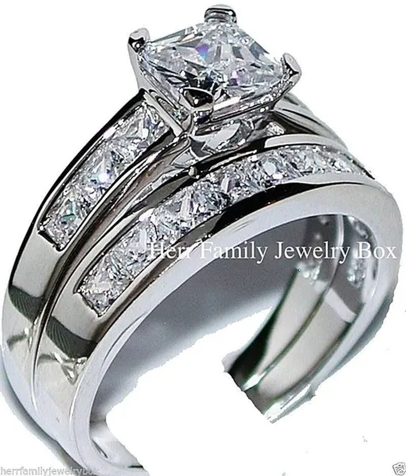 Sparking 925 Sterling Silve Ring Natural Gemstone White Sapphire Rings for Women Wedding Band Engagement Anniversary Fine Jewelry Gift