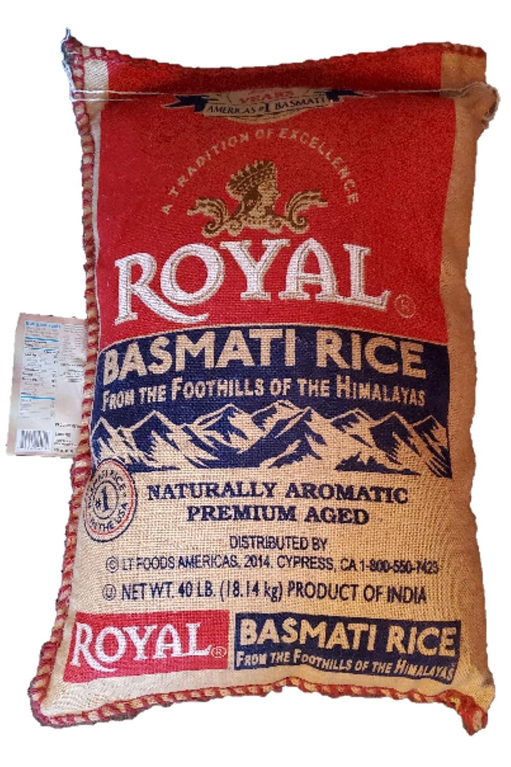 Basmati Rice 40 - Pound Bag - WORLD TIME VISITS
