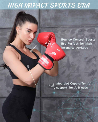 High Impact Sports Bras for Women,Racerback Running Bra Workout Crop Tank Tops Longline Sports Bra Push Up