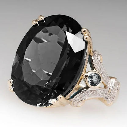 Fashion Jewelry Filled Round Blue Sapphire Women's Wedding Ring AAA Band Size6-10