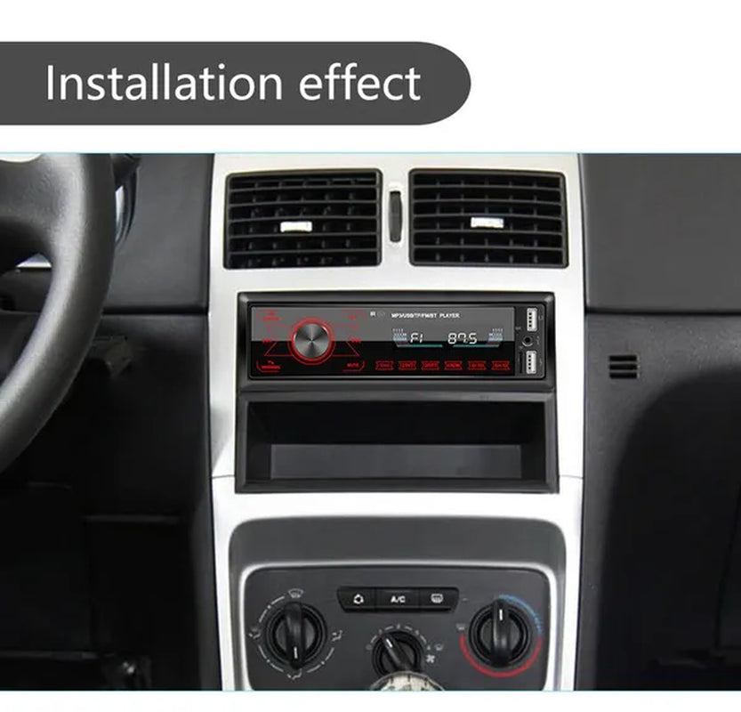 Podofo Autoradio 12V 1Din Car Radio Bluetooth Car Stereo In-Dash Car Audio Phone AUX-IN Fm/Usb/Radio Remote Control MP3 Player
