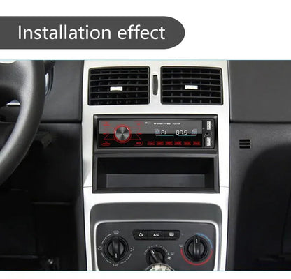 Podofo Autoradio 12V 1Din Car Radio Bluetooth Car Stereo In-Dash Car Audio Phone AUX-IN Fm/Usb/Radio Remote Control MP3 Player
