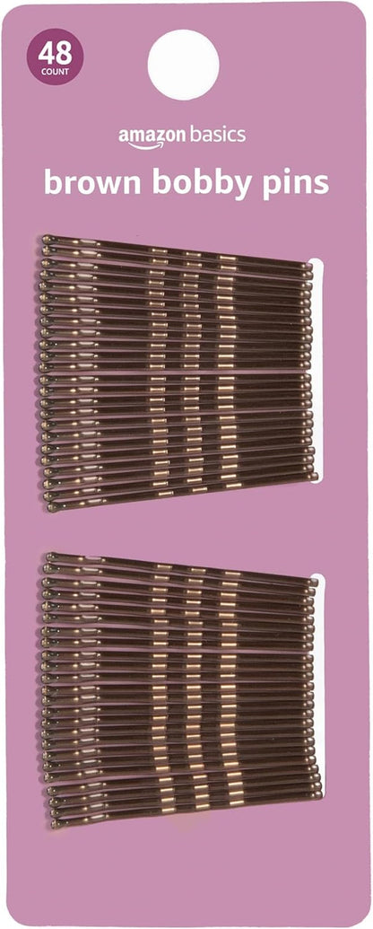 Bobby Pins, Browth Hair Pins for All Hair Types, 48 Count