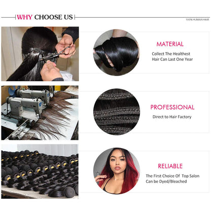 10 Inch Short Human Hair Bundles Natural Color 4 Bundles 12A Brazilian Virgin Hair 100% Unprocessed Straight Human Hair Bundles(10"10"10"10")