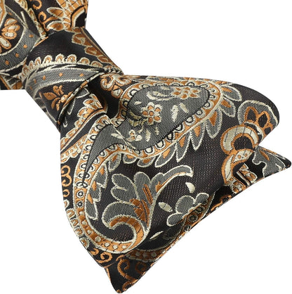 Bow Ties for Men Paisley Bowties Mens Self Tie Bow Tie and Pocket Square Set Formal Tuxedo Wedding Bowtie