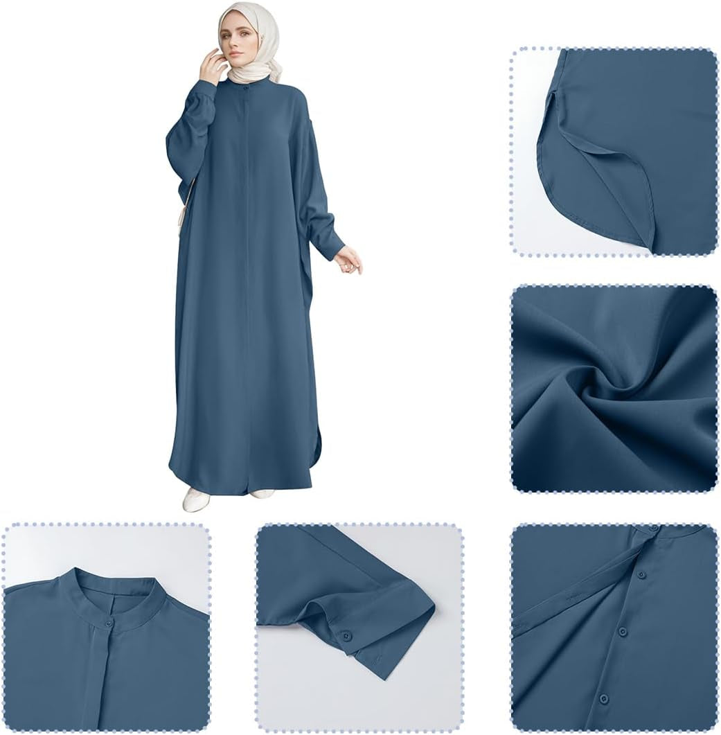 Abayas for Women Muslim Dress Modest Maxi Robe Abaya Kaftan Dresses Eid Prayer Clothes Arabian Islamic Dubai Outfit