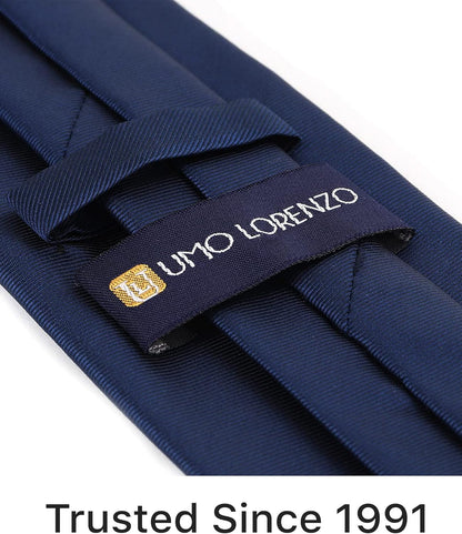 Clip on Ties for Men - Premium Black Solid Color Clip on Tie