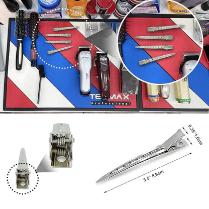 24Pcs Metal Duck Billed Hair Clips for Women Styling Sectioning, Silver Hair Pins for Long Hair, Alligator Curl Loc Clips for Thick Hair Roller, Salon, Bows DIY