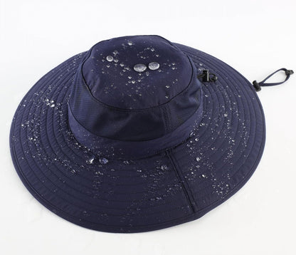 UPF50+ Mens Sun Hat Wide Brim Fishing Hat Foldable Large Brim UV Protection Sun Hat for Men Women Beach Gardening