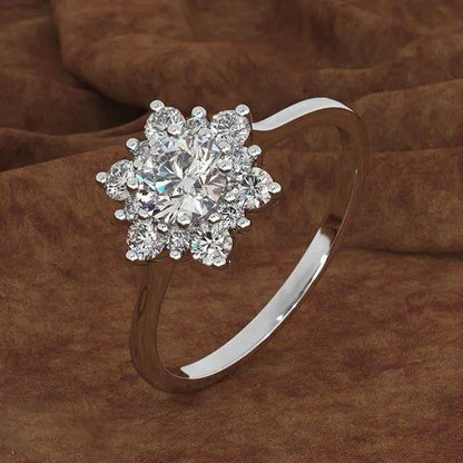 Crystal Snowflake  Ring Wedding  Jewelry for Women