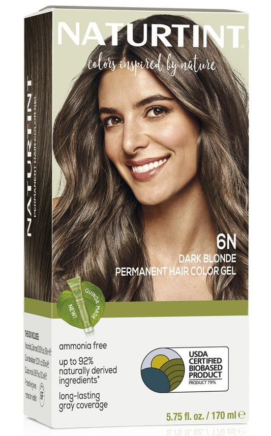 6N Dark Blonde Permanent Hair Color (Pack of 1), Ammonia Free, Vegan, Cruelty Free, up to 100% Gray Coverage, Long Lasting Results (Packaging May Vary) - WORLD TIME VISITS