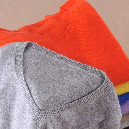 Plus Size S-XXXL Women Wool Pure Cashmere Sweater Pull Femme Long Sleeve Women Knitting Sweaters Pullovers 18 Colors - WORLD TIME VISITS