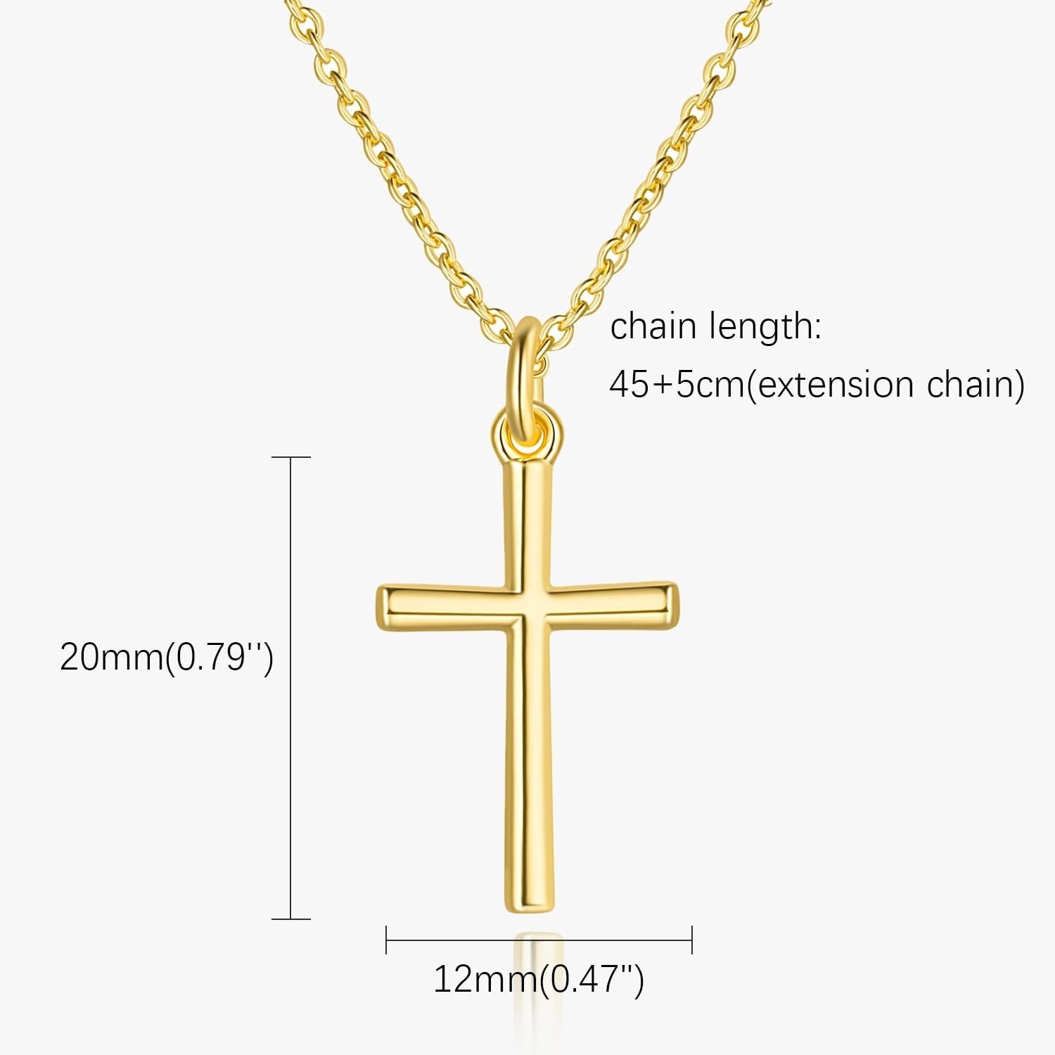 14K Gold Cross Necklaces for Women Gold Cross Chain Minimalist Pendant Small Necklace for Women Jewelry - WORLD TIME VISITS