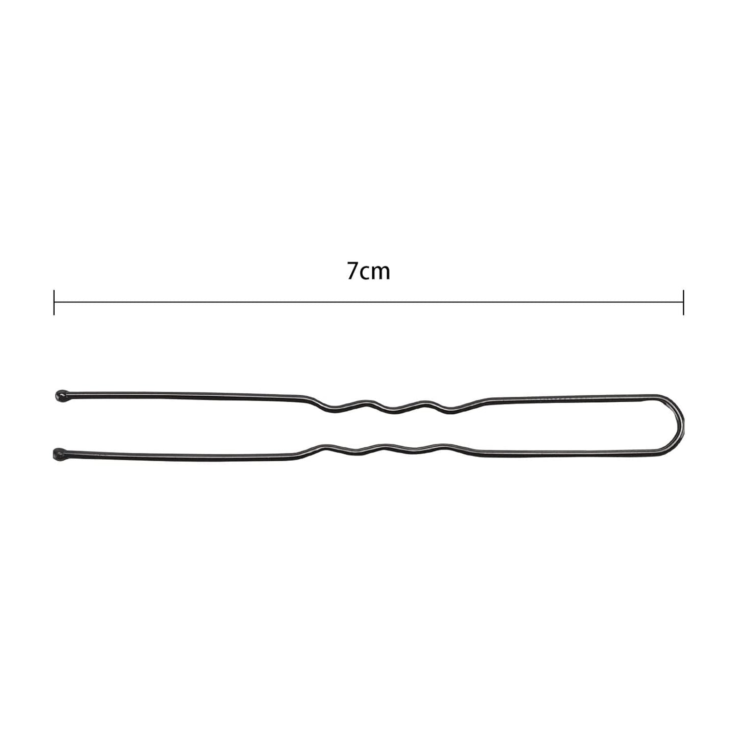 300 Hair Bun Bobby Pins U Shaped Pin Hair Grips to Clip Ballet Hair Net for Women 7 CM/2.8 Inch Black