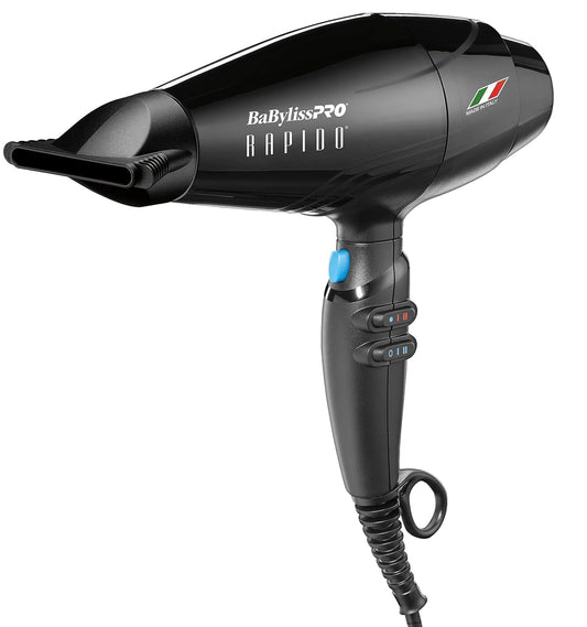 Nano Titanium Italian Rapido Hair Dryer - Professional, Lightweight 2000 Watt Blow Dryer - WORLD TIME VISITS