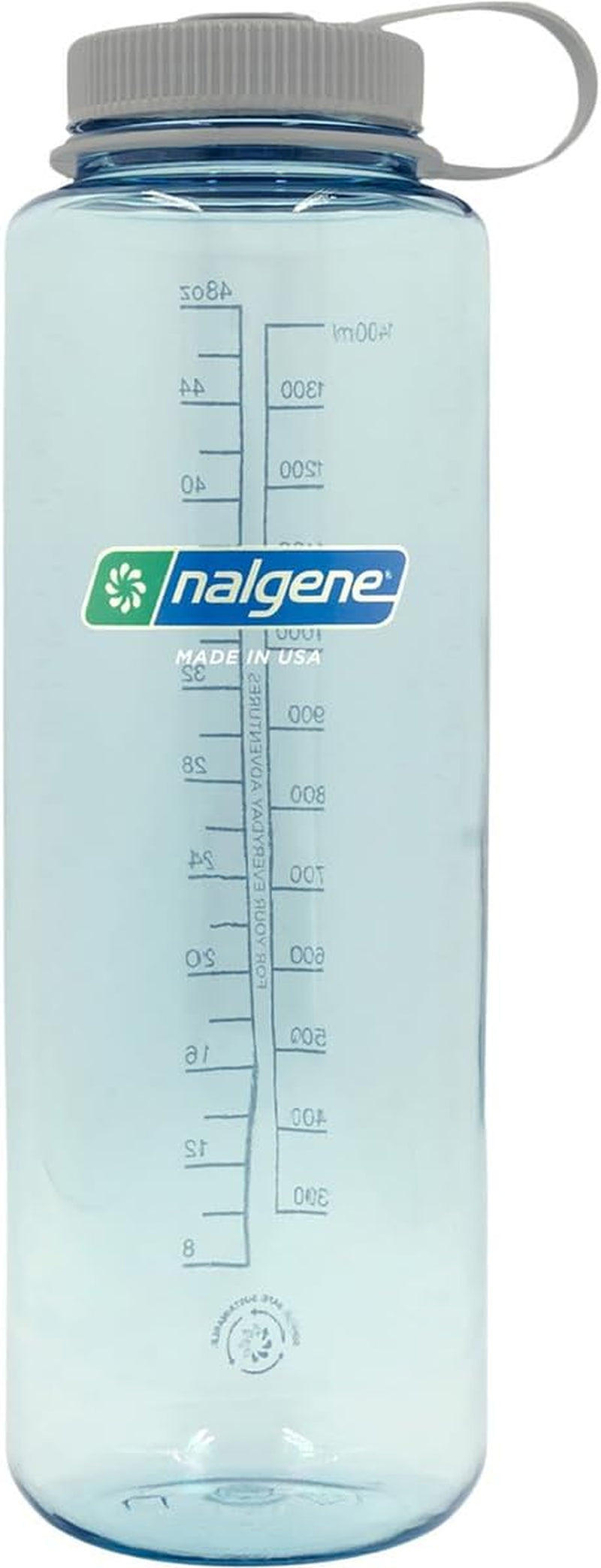 Sustain Tritan Bpa-Free Water Bottle Made with Material Derived from 50% Plastic Waste (Using ISCC Certified Mass Balance), 48 OZ, Wide Mouth, Seafoam - WORLD TIME VISITS