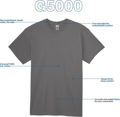 Unisex Adult Heavy Cotton T-Shirt, Style G5000, Multipack