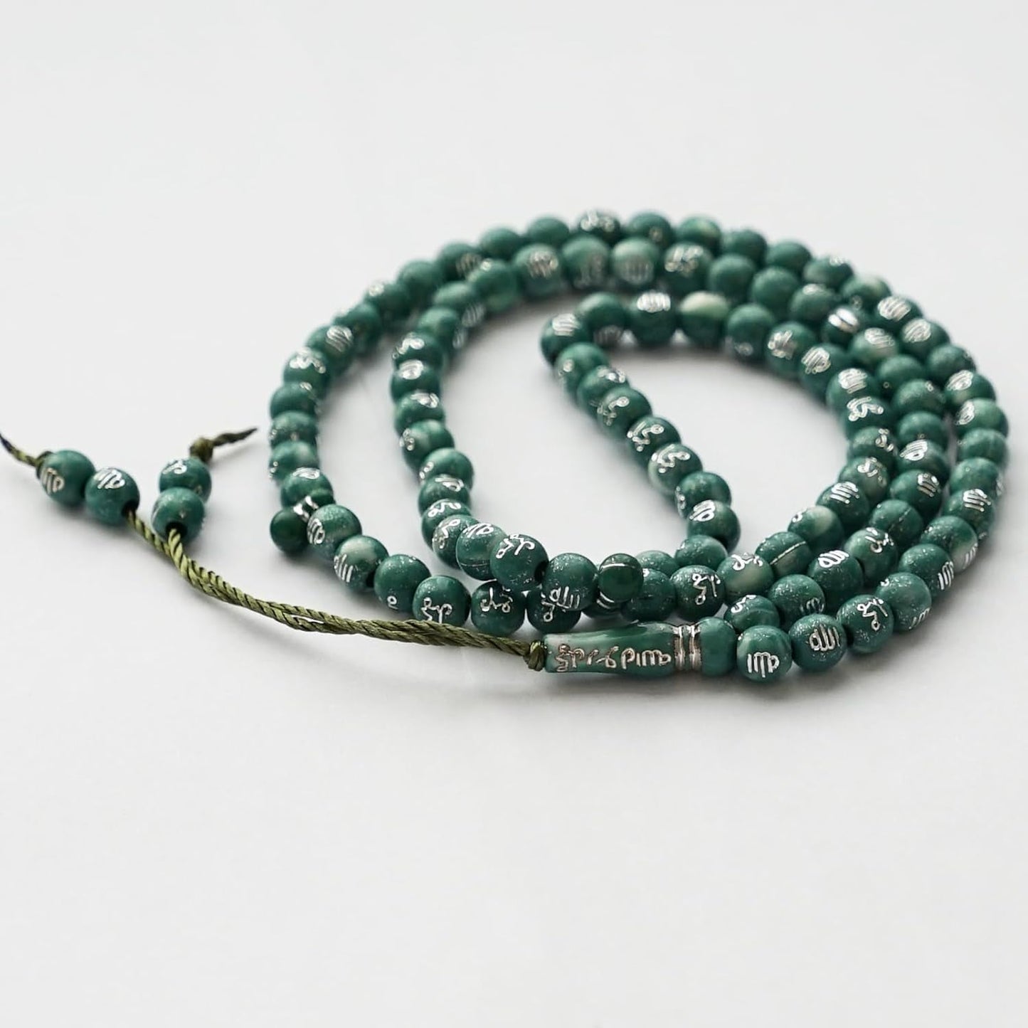 Tasbih Prayer Beads Allah & Muhammad Engraved Islamic Prayer Rosary Beads Muslim Islam Misbaha Tasbeeh Sibha 99 Prayer Beads Necklace