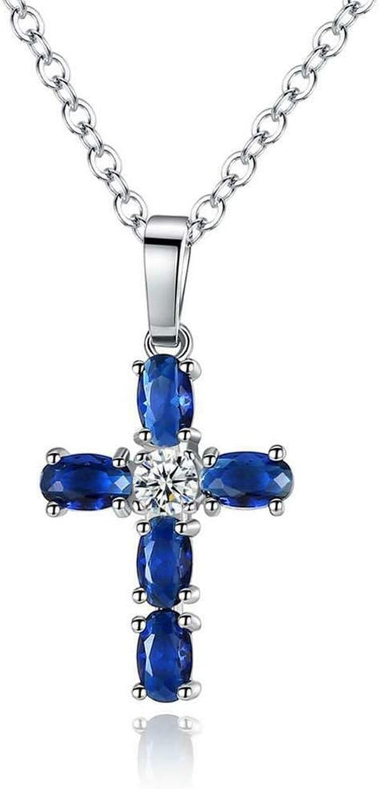 Cross Pendant Necklace Gold Plated Opal Pendant/Mystic Topaz Gemstone Pendant Criss Jewelry - WORLD TIME VISITS