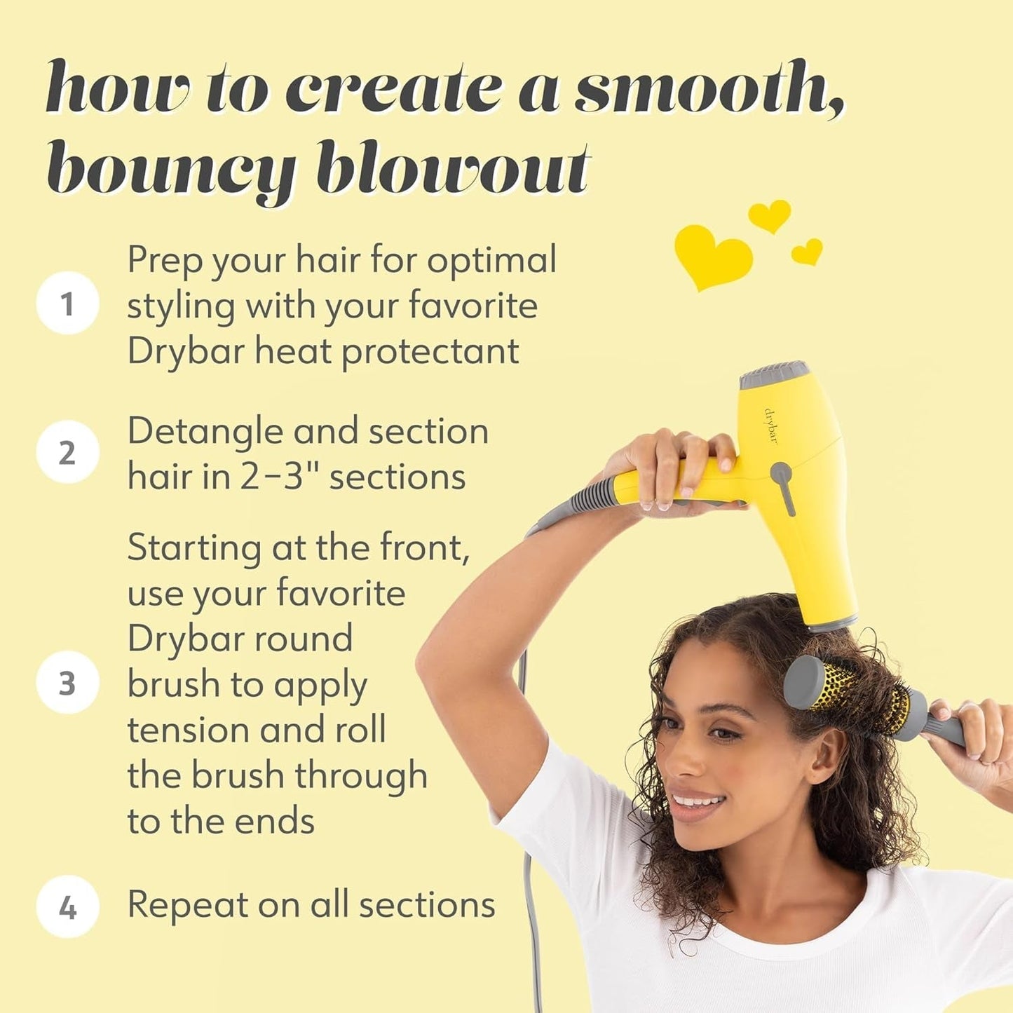 Drybar Buttercup 1875W Blow Dryer | Fast, Even Drying Hair Dryer with Ionic Technology for Smooth, Shiny Blowouts & Reduced Frizz