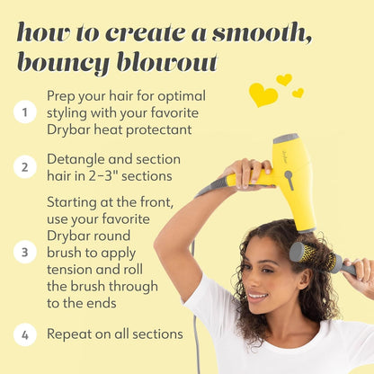 Drybar Buttercup 1875W Blow Dryer | Fast, Even Drying Hair Dryer with Ionic Technology for Smooth, Shiny Blowouts & Reduced Frizz