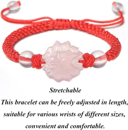 Beaded Bracelets,Protection Bracelets for Men Women，Feng Shui Bracelet Nine Tailed Fox Wealth Bracelet Natural Rose Quartz Citrine Quartz Bracelet Attract Romantic Love Metaphysical Jewelry,Amethyst,R