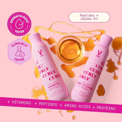 . Beauty Curly Hair Conditioner with Peptide Technology, 12 Oz, Sulfate Free Conditioner for Naturally Curly Hair, Gentle, Color Safe Conditioner