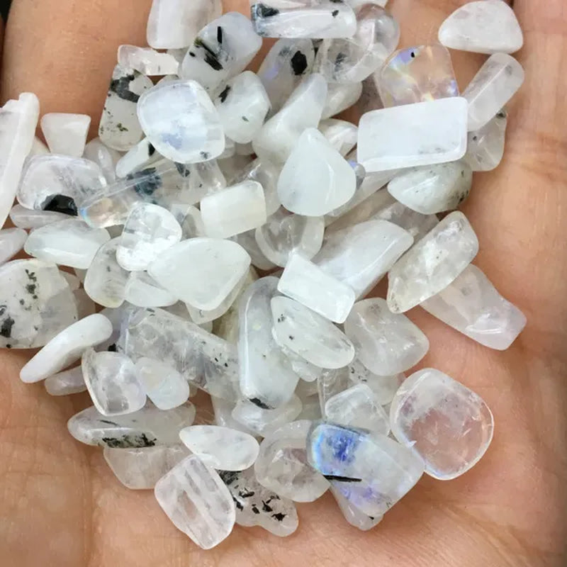 40 Mini Gemstone Bottles Chip Crystal Healing Tumbled Gem Reiki Wicca Stones Set