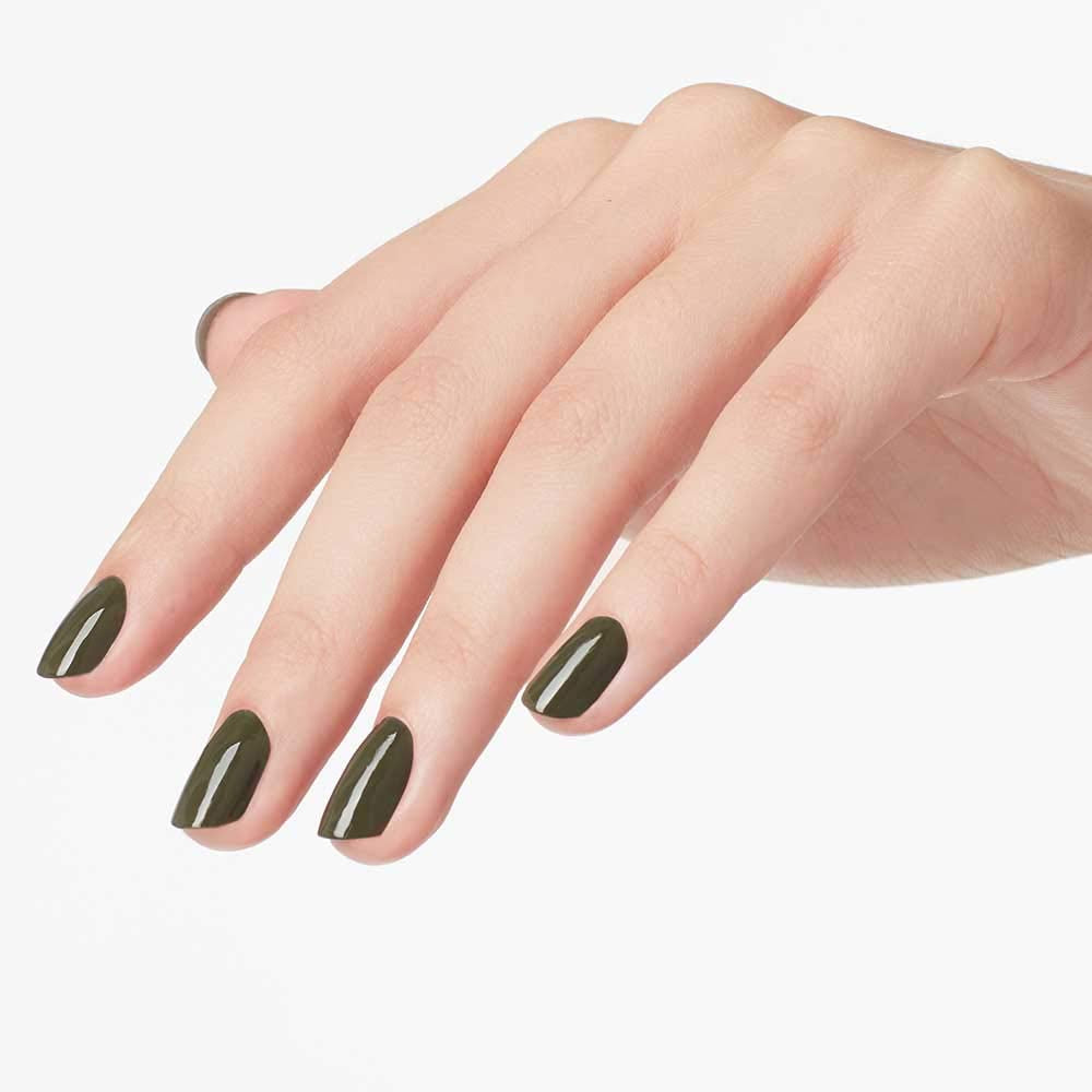 OPI Nail Lacquer Nail Polish | Opaque Dark Blue Green Crème Chip Resistant Nail Polish | Vegan, Fast Drying, Streak Free