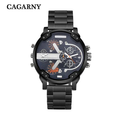 CAGARNY Brand Design Watch Man Fashion Luxury Gold Steel Bracelet Strap Quartz Wristwatches Business Male Gifts Watches NATATE