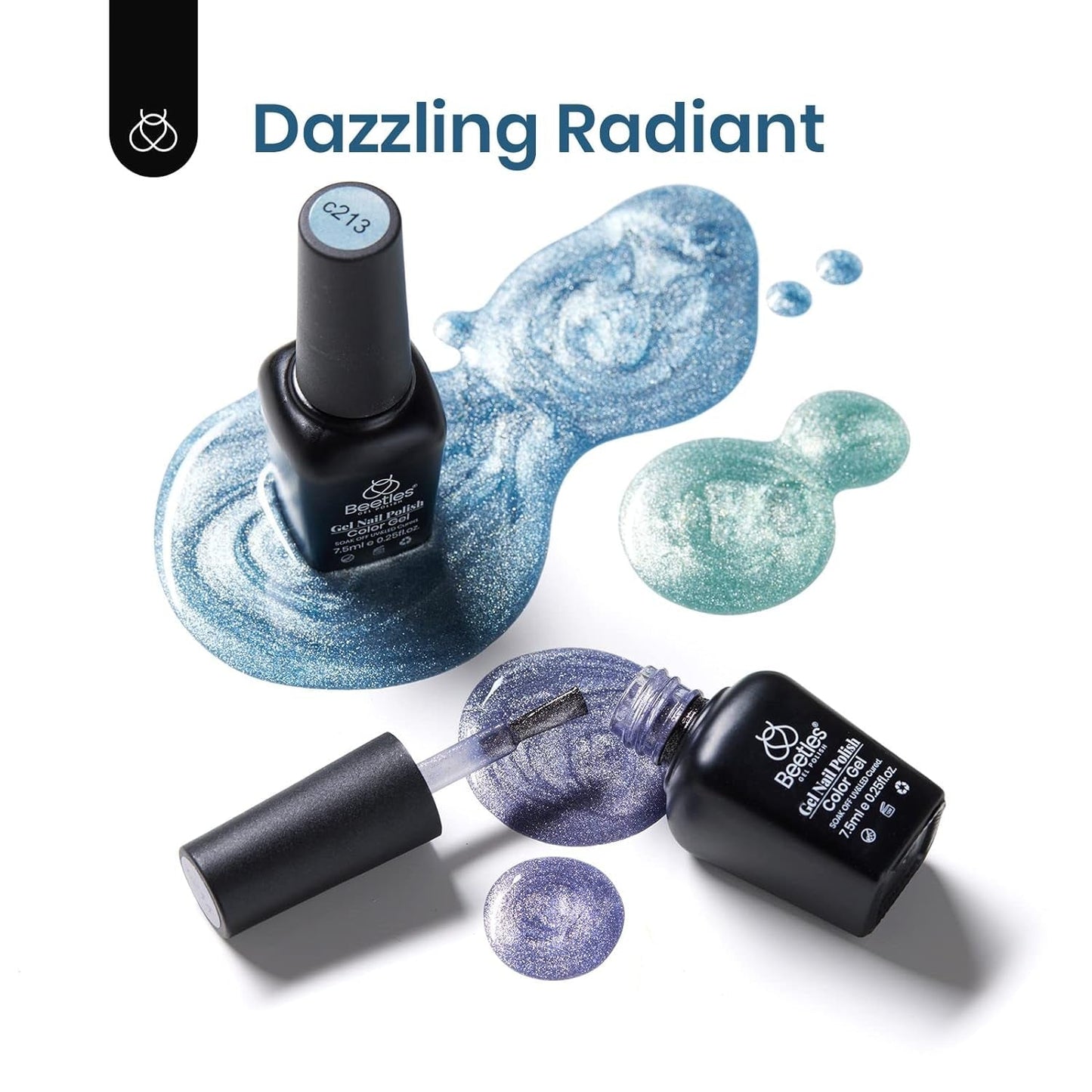 Beetles 6 Colors Holographic Glitter Cat Eye Gel Nail Polish Kit with Magnet Romantic Galaxy Series Soak off Uv Led Gel Nail Polish Set Home Diy Manicure Nail Salon Varnish Nail Art