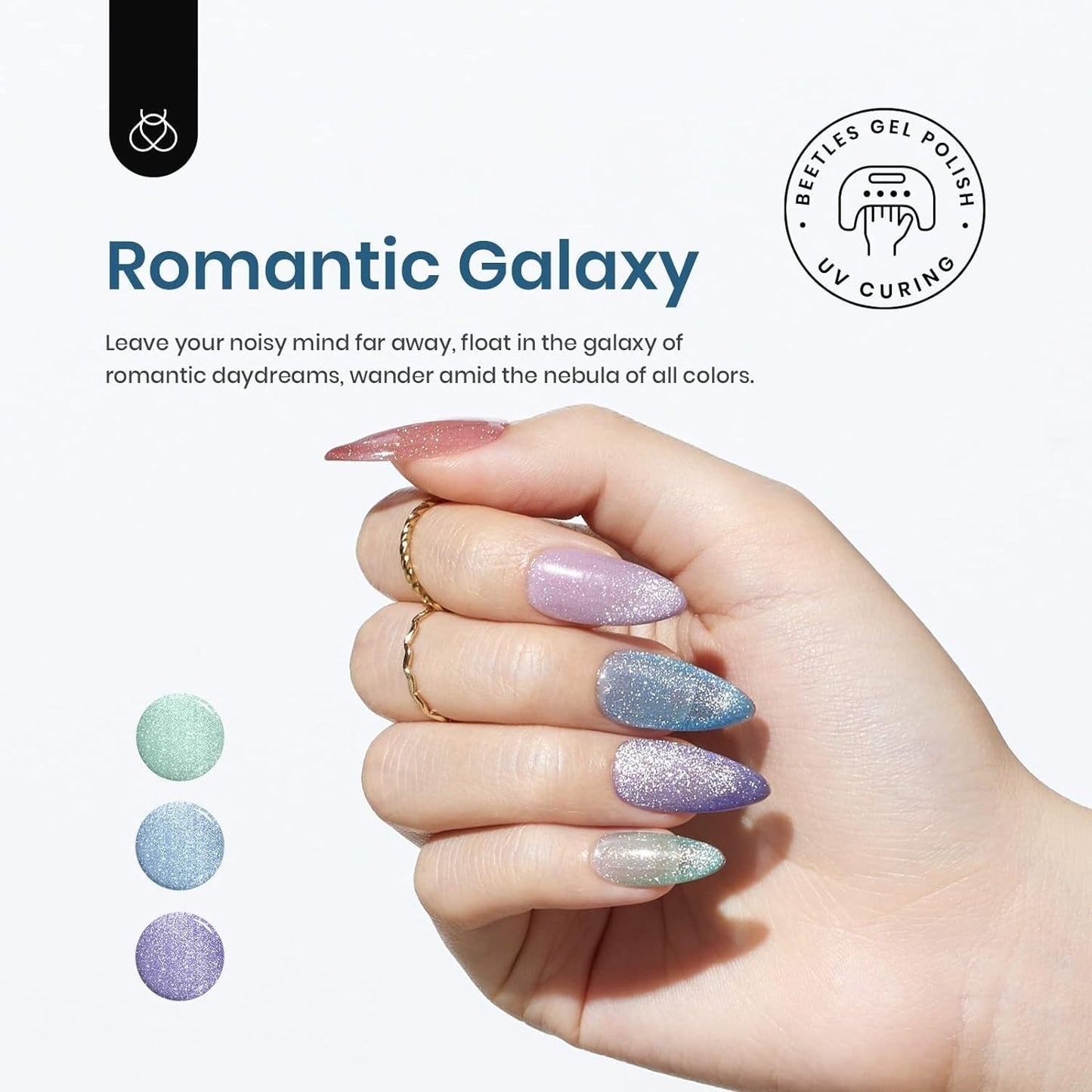 Beetles 6 Colors Holographic Glitter Cat Eye Gel Nail Polish Kit with Magnet Romantic Galaxy Series Soak off Uv Led Gel Nail Polish Set Home Diy Manicure Nail Salon Varnish Nail Art - WORLD TIME VISITS