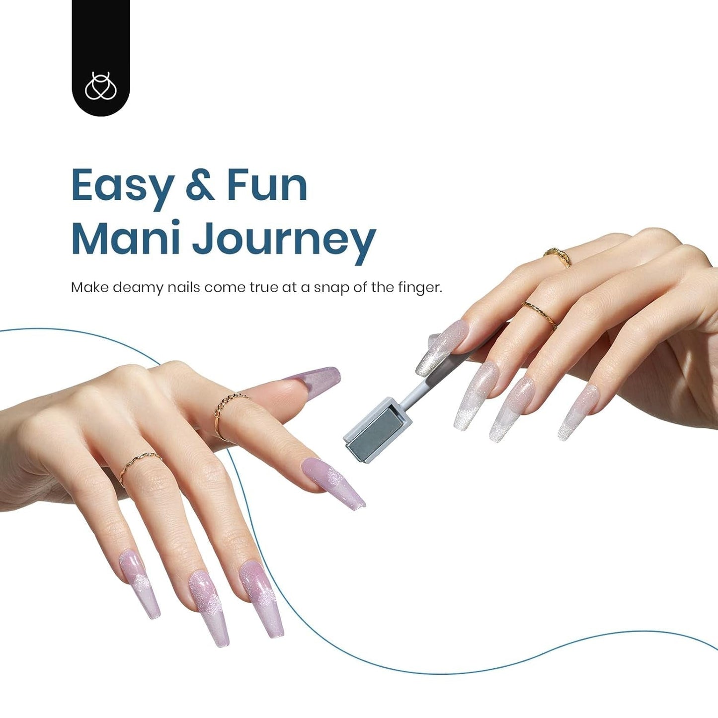 Beetles 6 Colors Holographic Glitter Cat Eye Gel Nail Polish Kit with Magnet Romantic Galaxy Series Soak off Uv Led Gel Nail Polish Set Home Diy Manicure Nail Salon Varnish Nail Art