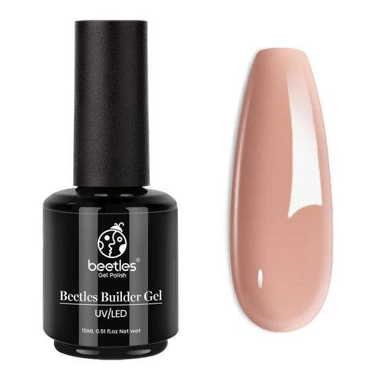 Beetles Gel Nail Polish Beetles Builder Gel, 5 in 1 Builder Strengthener Gel Elegant Natural Color Hard Gel Jelly Gel Building Extension Nail Gel Cover Gel Nail Salon DIY Base Gel Needed - WORLD TIME VISITS