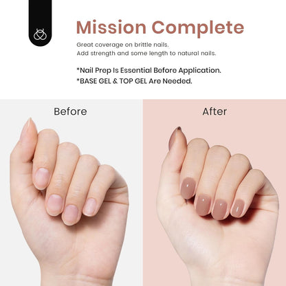 Beetles Gel Nail Polish Beetles Builder Gel, 5 in 1 Builder Strengthener Gel Elegant Natural Color Hard Gel Jelly Gel Building Extension Nail Gel Cover Gel Nail Salon DIY Base Gel Needed