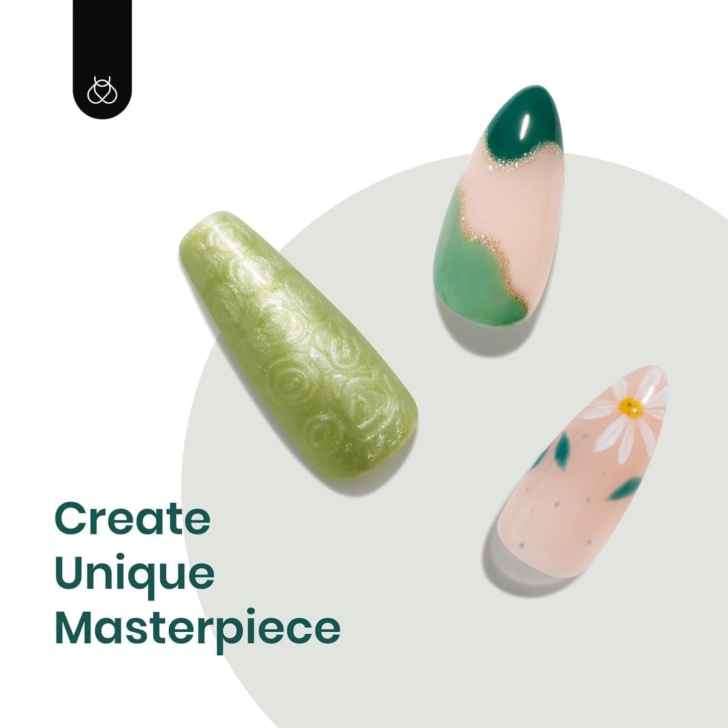 Beetles Gel Nail Polish Kit 6 Colors Green Gel Nail Polish Glitter Pearl Gel Nail Polish Spring Gel Polish Soak off Uv LED Nail Lamp Gel Nail Kit DIY Home Nail Manicure