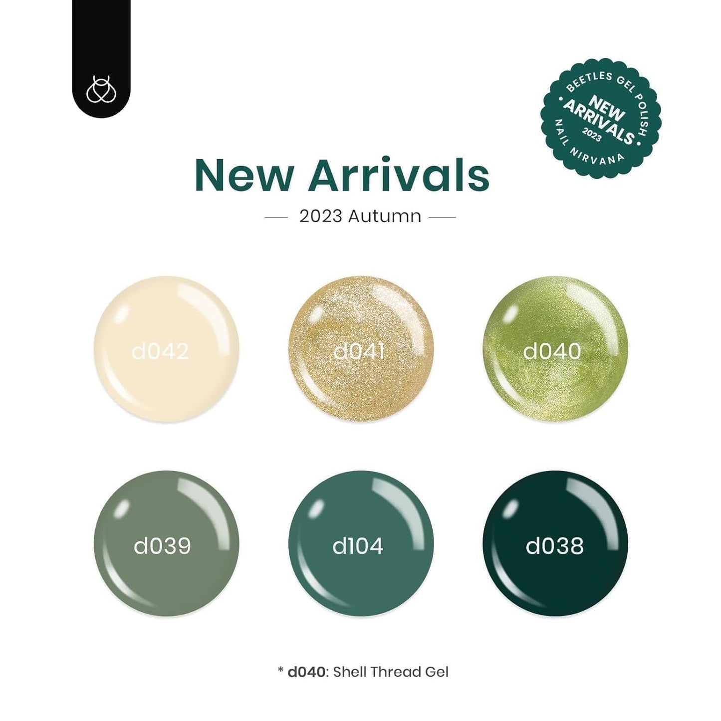 Beetles Gel Nail Polish Kit 6 Colors Green Gel Nail Polish Glitter Pearl Gel Nail Polish Spring Gel Polish Soak off Uv LED Nail Lamp Gel Nail Kit DIY Home Nail Manicure - WORLD TIME VISITS