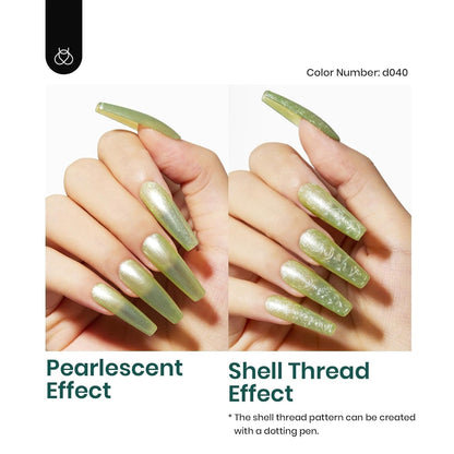 Beetles Gel Nail Polish Kit 6 Colors Green Gel Nail Polish Glitter Pearl Gel Nail Polish Spring Gel Polish Soak off Uv LED Nail Lamp Gel Nail Kit DIY Home Nail Manicure
