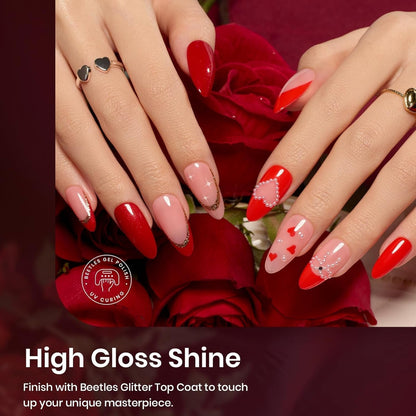 Beetles Red Gel Nail Polish Set, Caramel Collection Burgundy Red Brown Gel Nail Polish Kit 6 Colors Summer Gel Polish Nail Gel Soak off Nail Uv Lamp Manicure Gifts for Women Grils