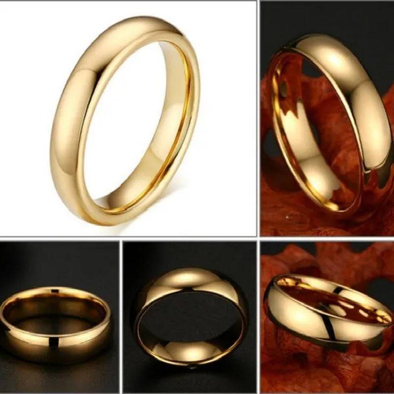 Couple Ring Simple Fashion Style Fine Jewelry Fashion Luxury Golden Engagement Wedding Ring Anniversary Gift Men and Women Ring