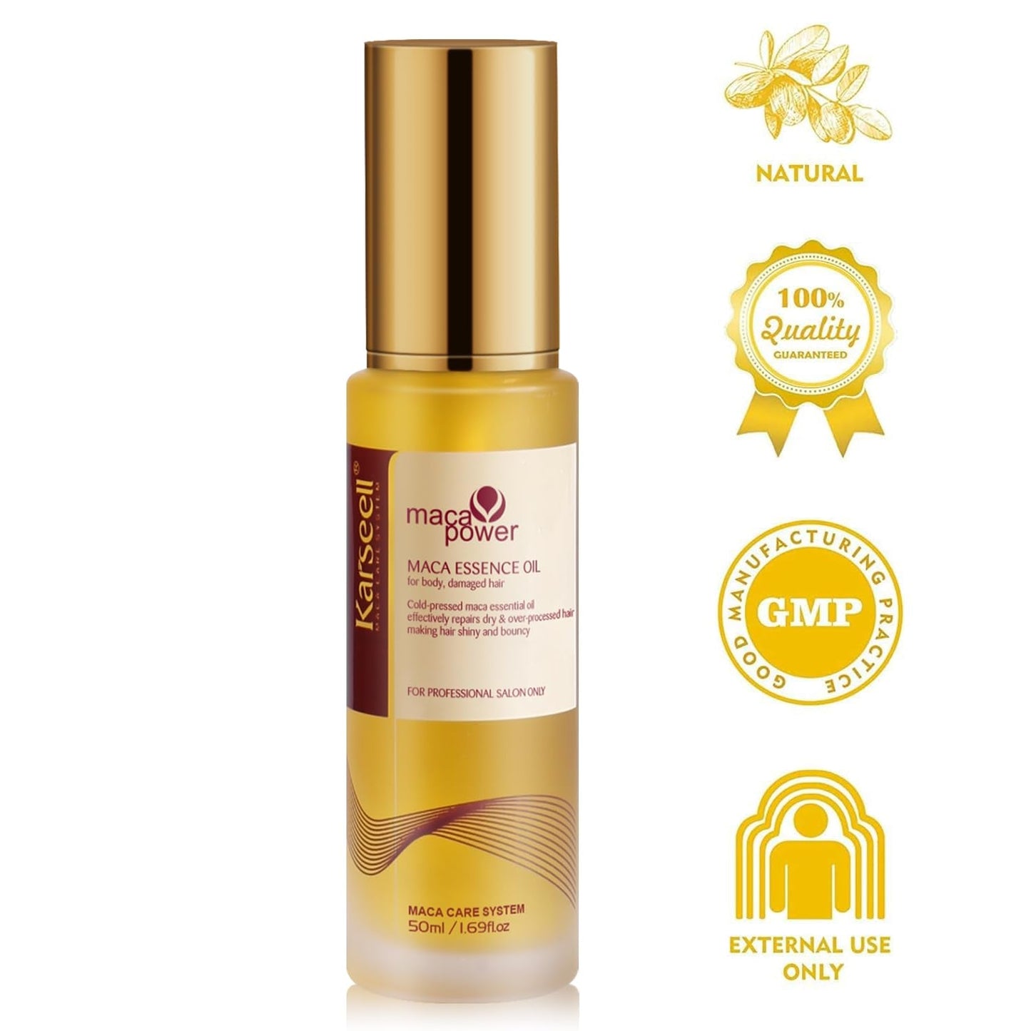 Moroccan Argan Oil for Hair Healing Cold Pressed Weightless Argan Oil Hair Serum for Dry Damaged Hair 50Ml