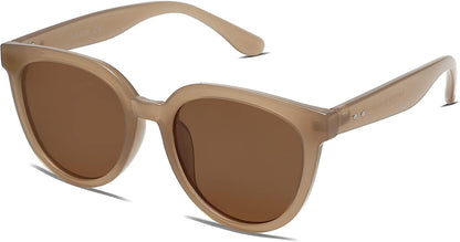 Trendy Cat Eye round Polarized Sunglasses for Women Fashion UV Protection Sunnies Sunglasses SJ2175