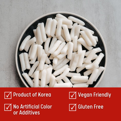 Korean Rice Cake Tteokbokki Stick – 1 Pack (3 Individual Package X 1 Pack) Vegan, Non-Gmo, Gluten Free, Tteok Rice Cakes Food Pasta 21.16 Oz per Pack - WORLD TIME VISITS