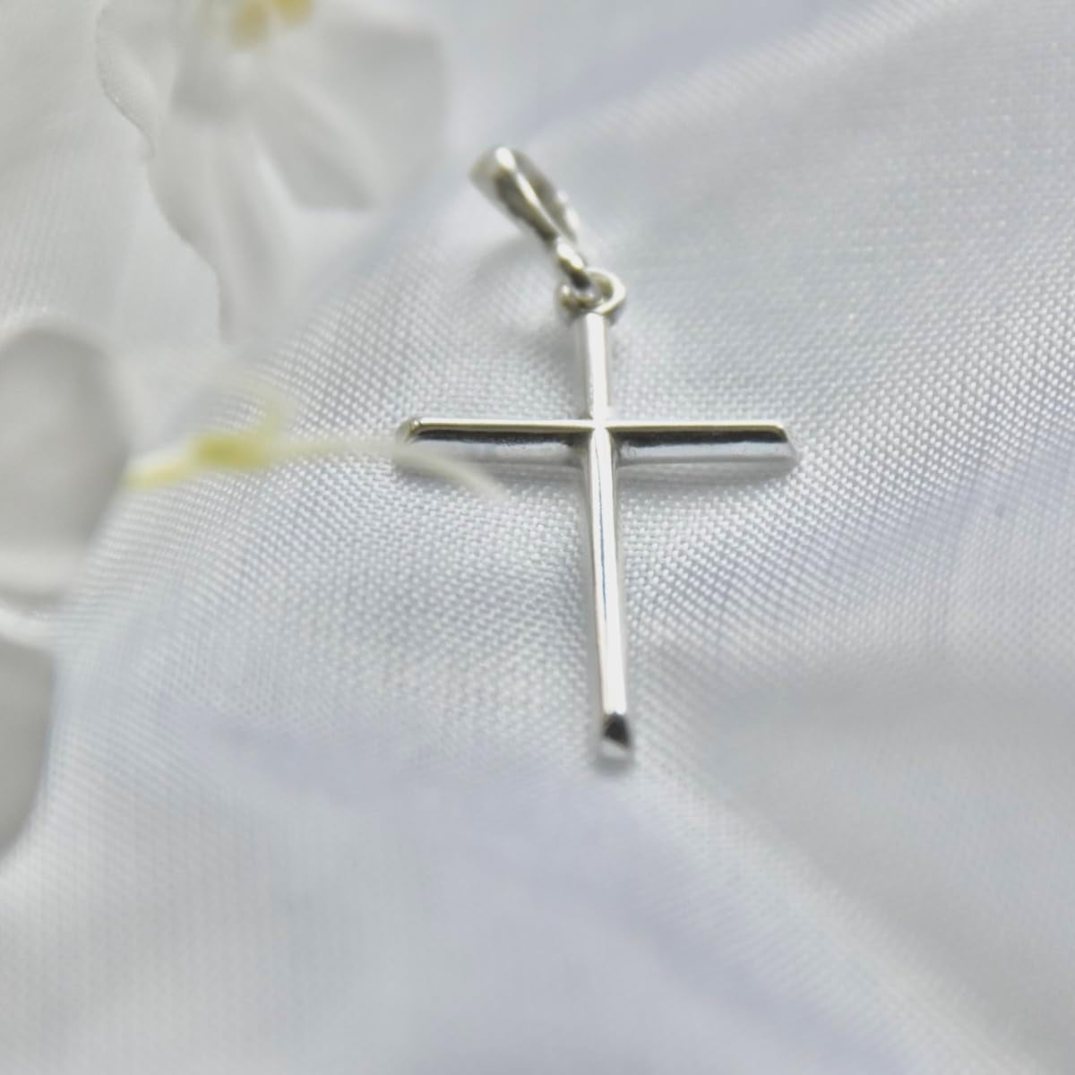 Cross Sterling Silver 925 Pendant Minimalistic Religious Unisex Jewelry