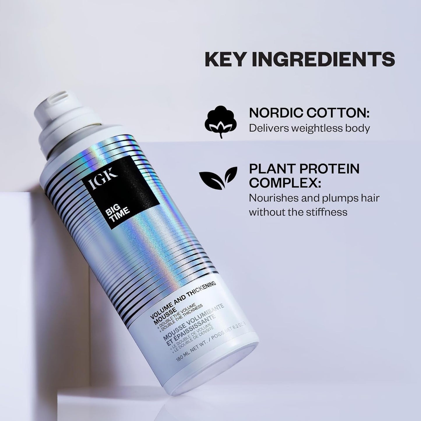 Big Time Volume Hair Mousse | Volume + Thickening + Lightweight Formula | 6.2 Oz